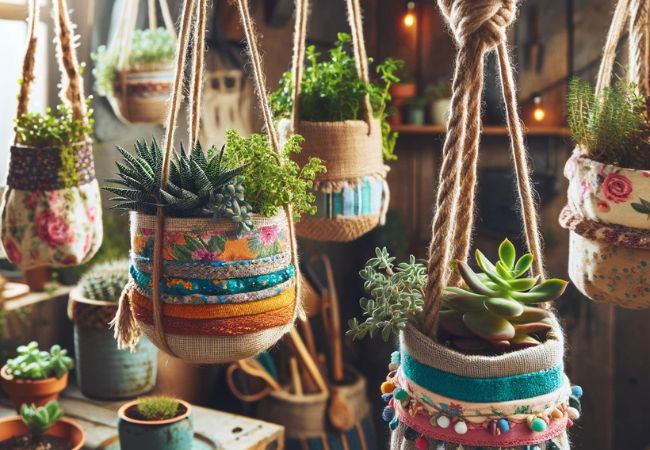 Upcycling Old Towels and Fabric Scraps into Hanging Planters : A Sustainable DIY Guide (2024)