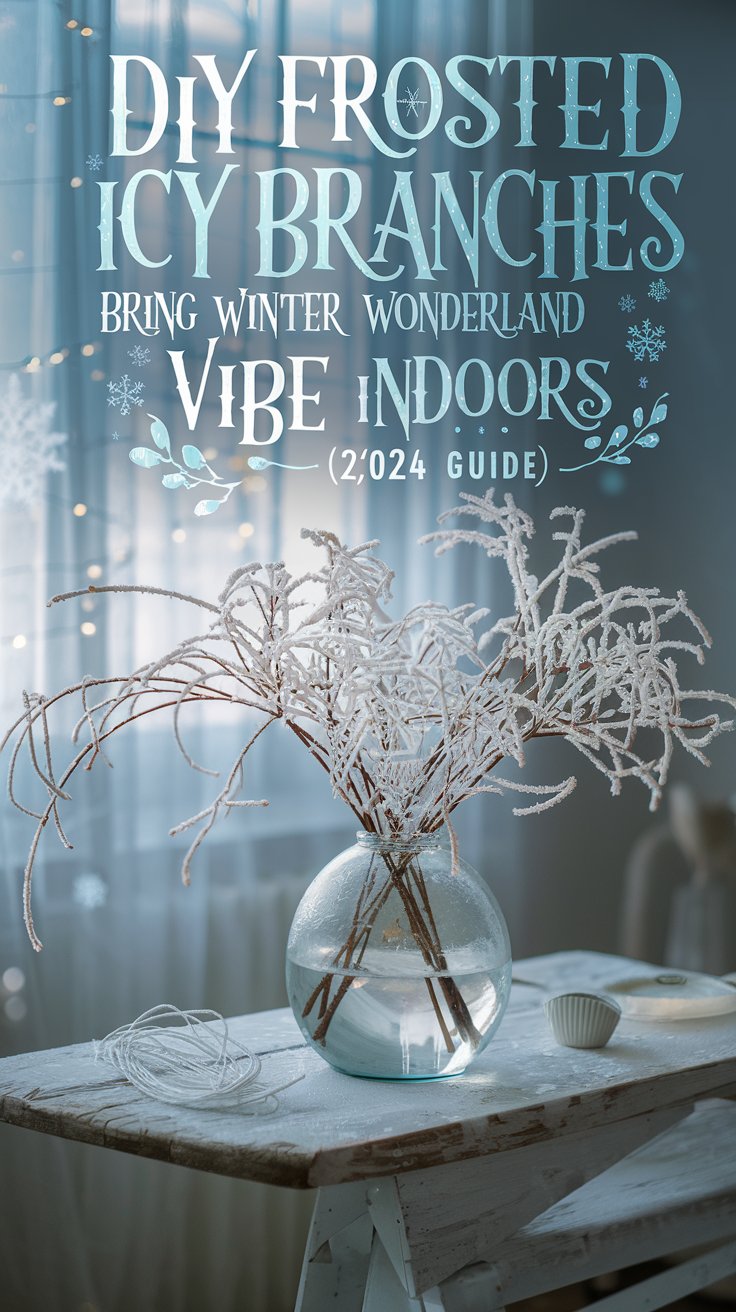 DIY Frosted Icy Branches: Bring Winter Magic Indoors