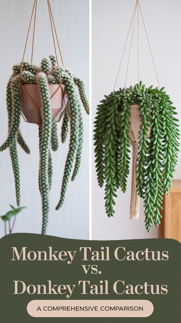 Monkey Tail Cactus vs Donkey Tail Cactus: Easy Comparison &amp; Care Guide