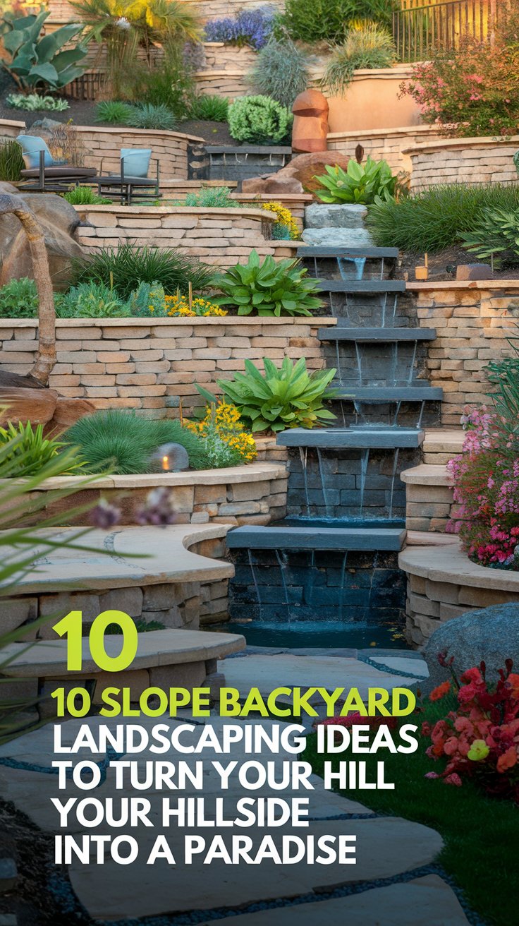 10 Slope Backyard Landscaping Ideas to Turn Your Hillside into a Paradise