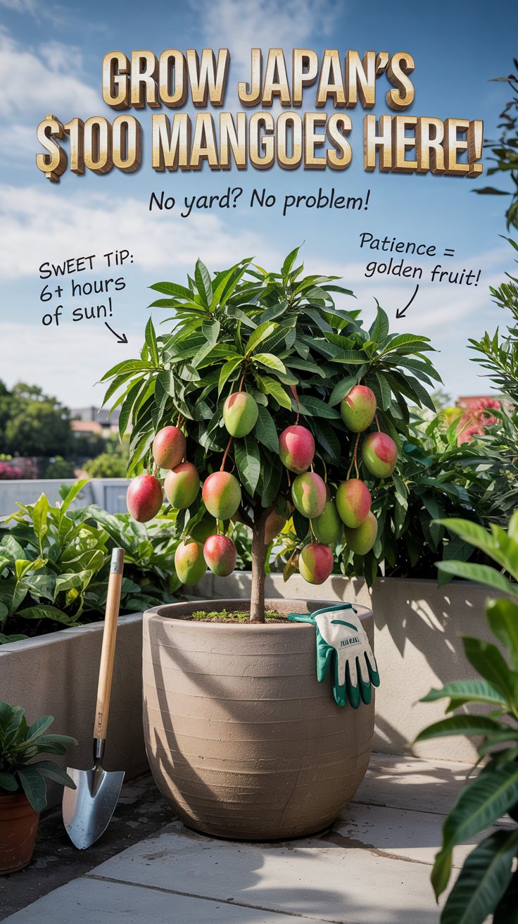 How to Grow Famous Japanese Miyazaki Mangoes in Your Terrace Garden (USA Guide)