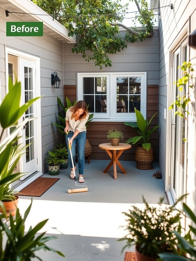 1. Revamp Your Patio with Paint or Stain