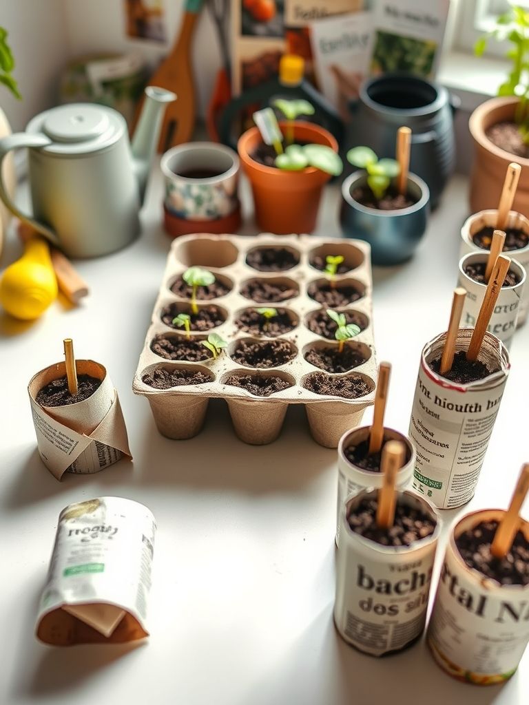 Seedling Pots from Recycled Materials