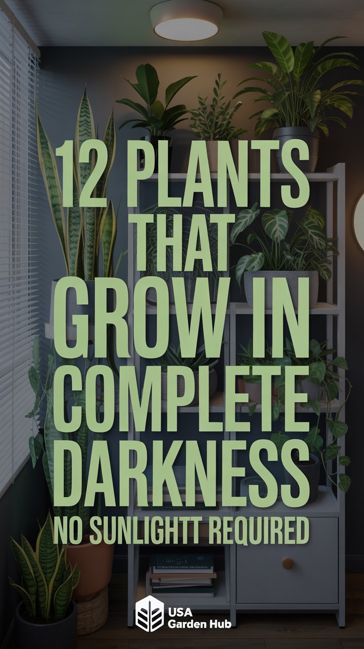 🌿 12 Plants That Grow in Complete Darkness (No Sunlight Required)