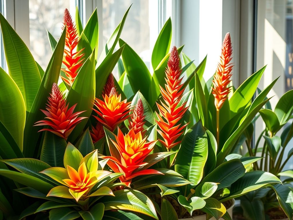 Bromeliads (Guzmania, Neoregelia, etc.)