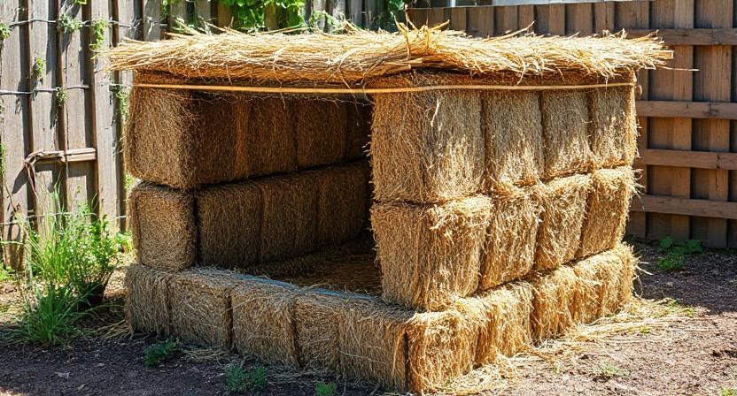 Straw Bale Enclosure