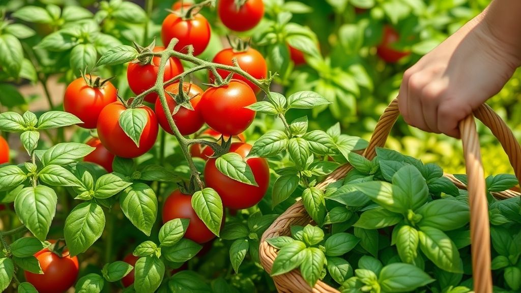 Tomatoes and Basil: Flavor and Pest Protection
