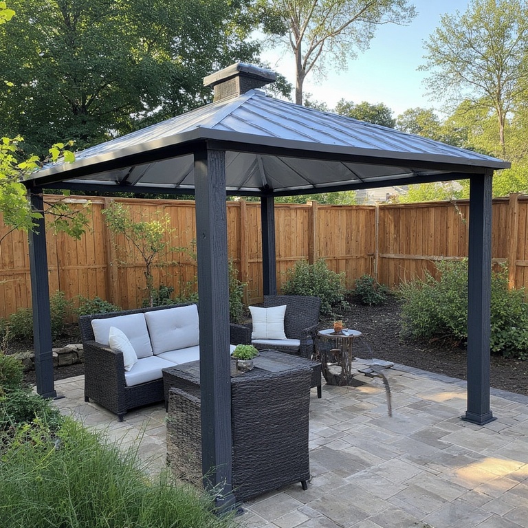 Metal-Roof Gazebo Patio Cover Ideas