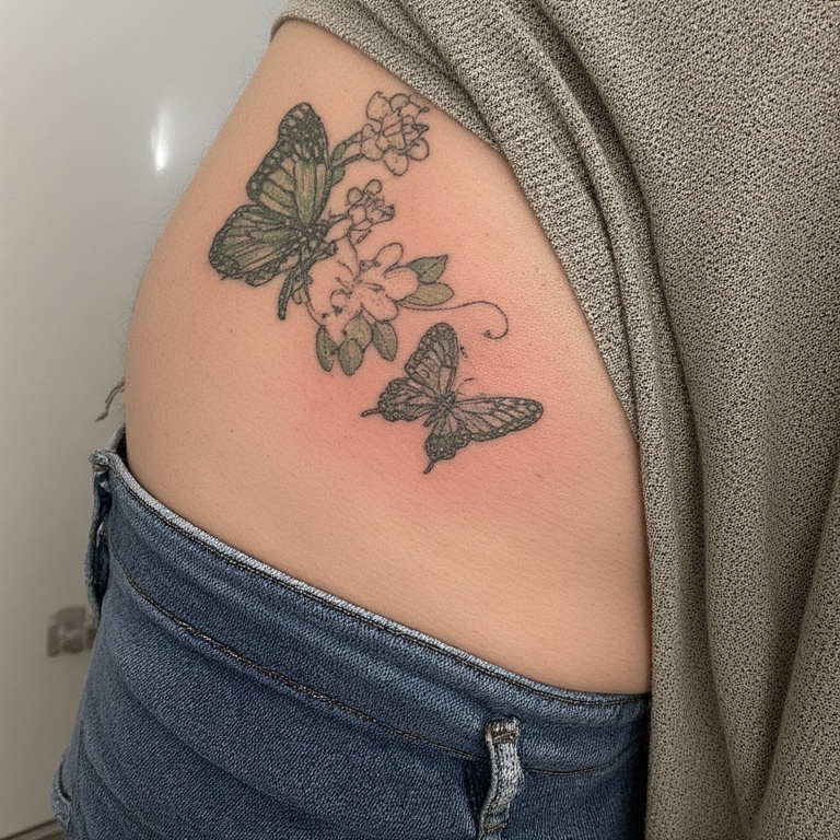 Narcissus with Butterflies